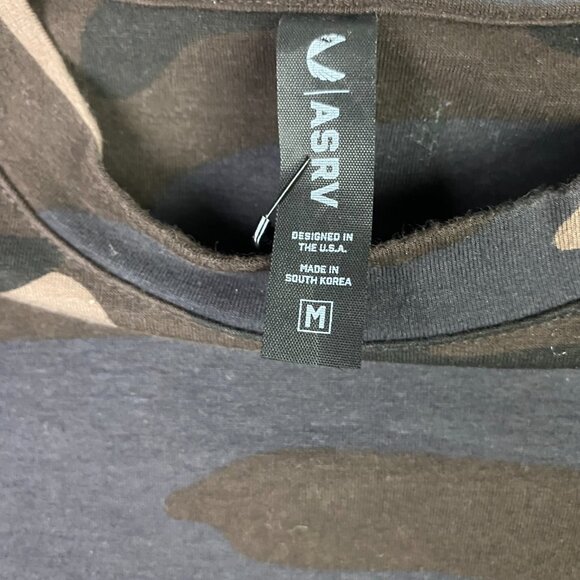 ASRV Cotton Blend Tee Camo T Shirt Men's Medium Stretch Brown - Picture 7 of 11